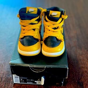 Nike / Jordan sz7c (toddler) OG Pollen (Yellow&Black) Hi-top sneaker StockX